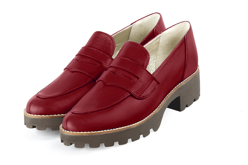 Cardinal red dress loafers for women - Florence KOOIJMAN